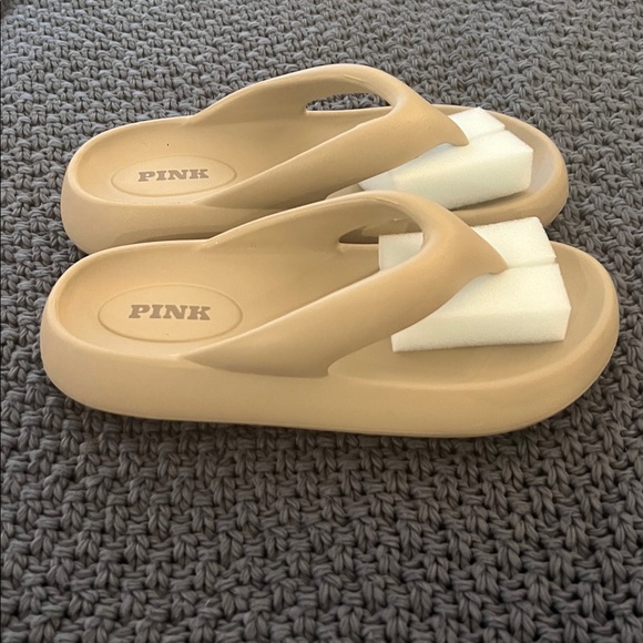 PINK Victoria's Secret Beige Sandals - Picture 2 of 3